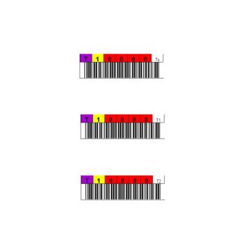 Etiquette code à barre pour bande T10000