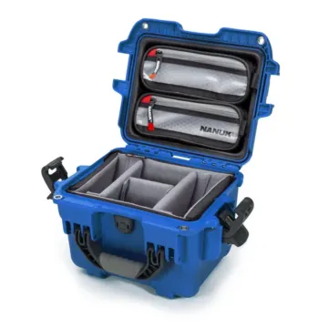 Photo de NANUK™ 908 - Valise de Protection Bleu avec séparateur avec séparateur Kit Photo