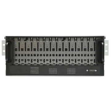 Vue avant du châssis JBOD AIC XJ1-40781-02 en rack 4U