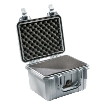 Peli™ 1300 - Valise de transport argent avec insert en mousse