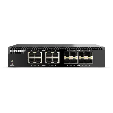 Switch QNAP QSW-3216R-8S8T 16 ports 10GbE SFP+ et RJ45, boîtier rackable 1U avec refroidissement intelligent