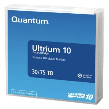 Cartouche LTO-10 Quantum REW – Vue latérale – Format standard 0.5