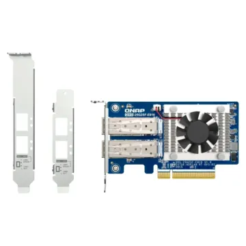 Carte réseau QNAP QXG-25G2SF-E810 avec 2 ports 25GbE SFP28 et interface PCIe Gen4 x8