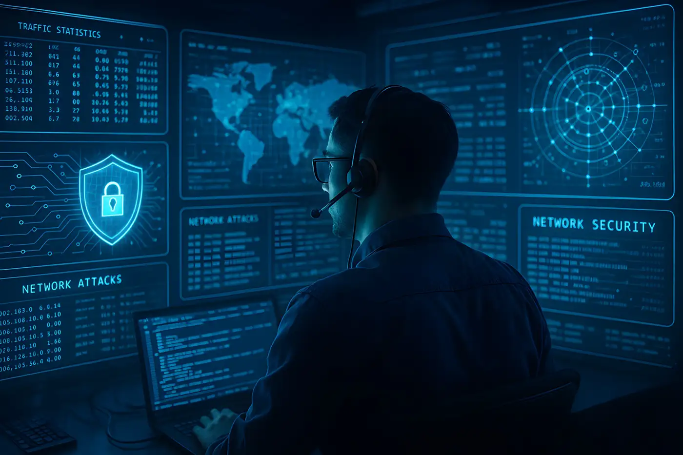 Analyste SOC supervisant la détection des attaques sur les sauvegardes